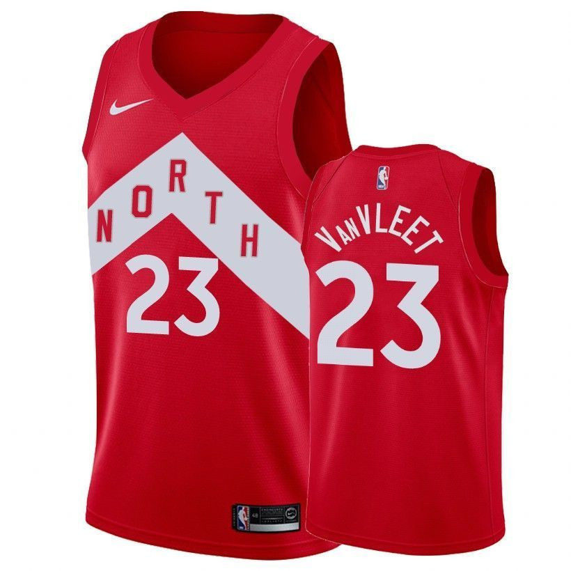 Raptors Fred Vanvleet 23 Earned Edition Red NBA Jersey Men's