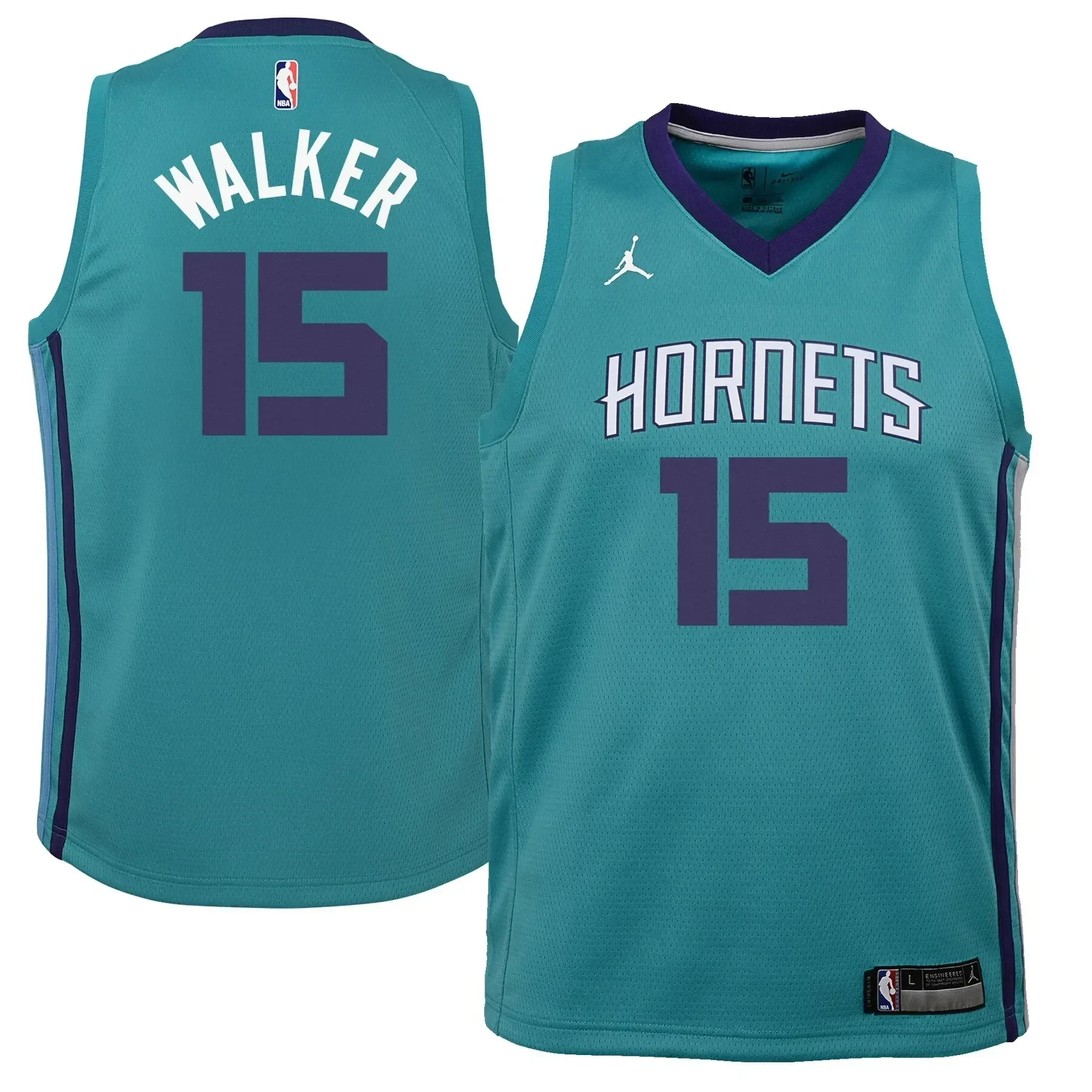 Kemba Walker Charlotte Hornets Swingman Teal Icon Edition NBA Jersey Youth