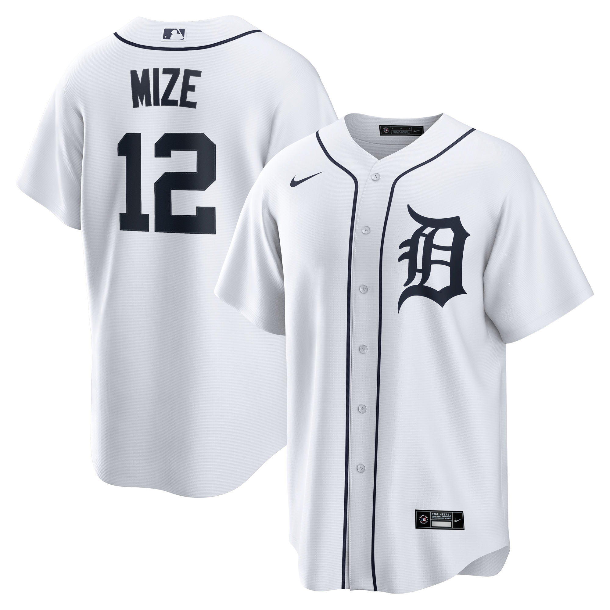 Detroit Tigers Casey Mize White Home MLB Jersey Men's