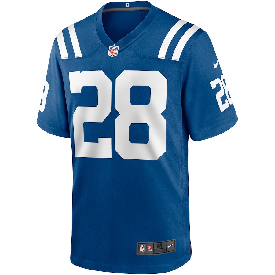 Jonathan Taylor 28 Indianapolis Colts Player Game Royal NFL Jersey Men's
