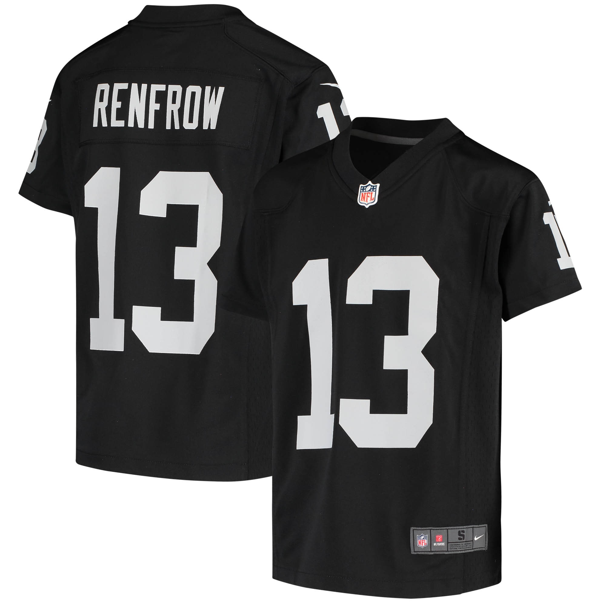 Las Vegas Raiders Hunter Renfrow Black Game NFL Jersey Youth