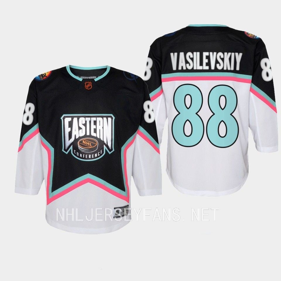 Andrei Vasilevskiy 88 Tampa Bay Lightning 2023 All Star Eastern Conference Premier Black NHL Jersey Men's