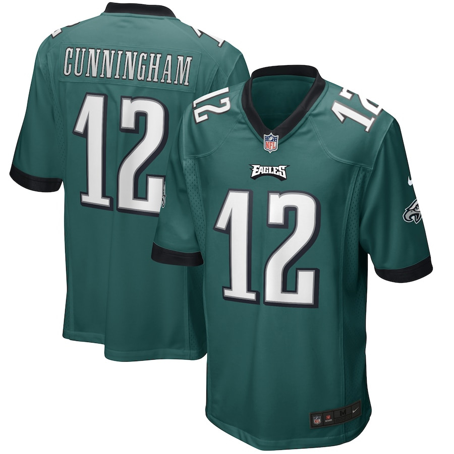 Randall Cunningham 12 Philadelphia Eagles Game Retired Midnight Green NFL Jersey Men's