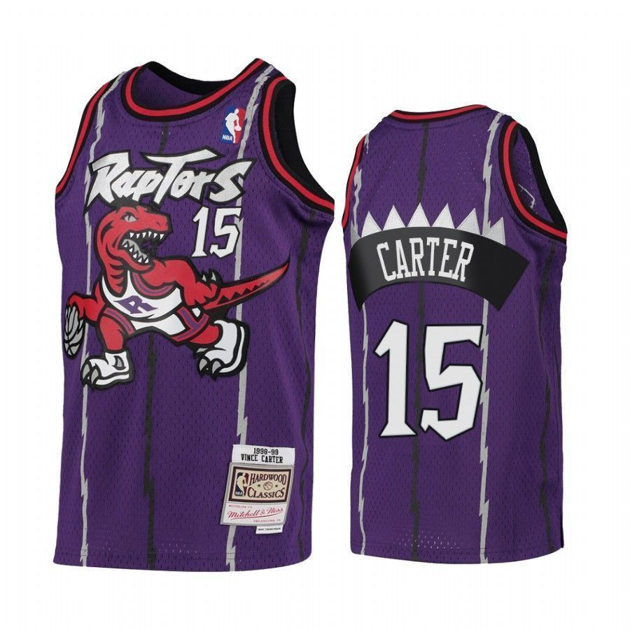 Raptors Vince Carter 1998-99 Hardwood Classics Purple NBA Jersey Youth
