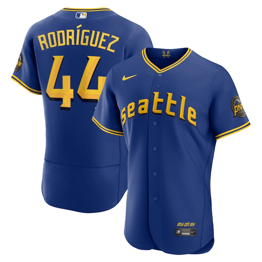 Julio Rodriguez 44 Seattle Mariners 2023 City Connect Elite Royal MLB Jersey Men's