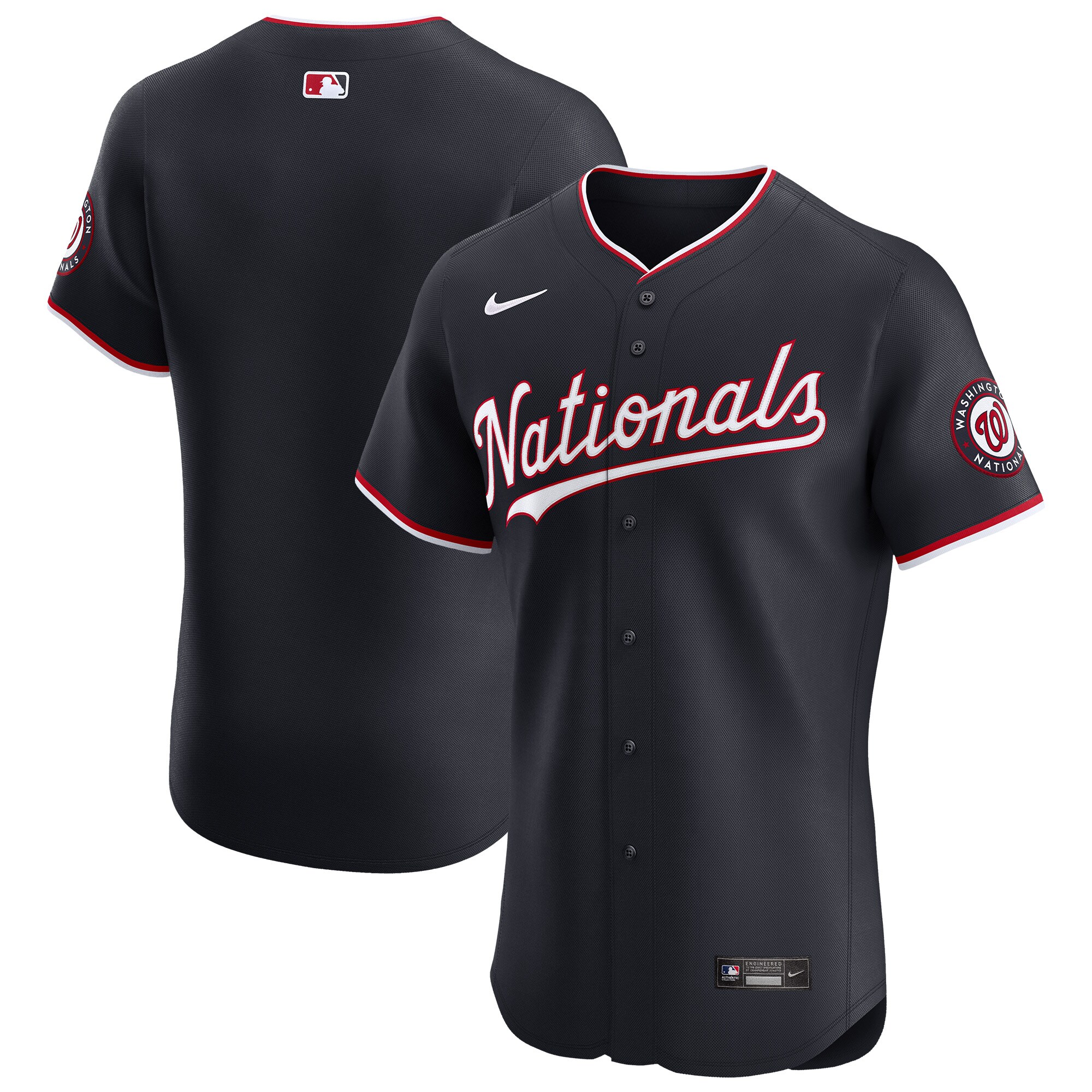 Washington Nationals Navy Alternate Vapor Premier Elite Patch MLB Jersey Men's
