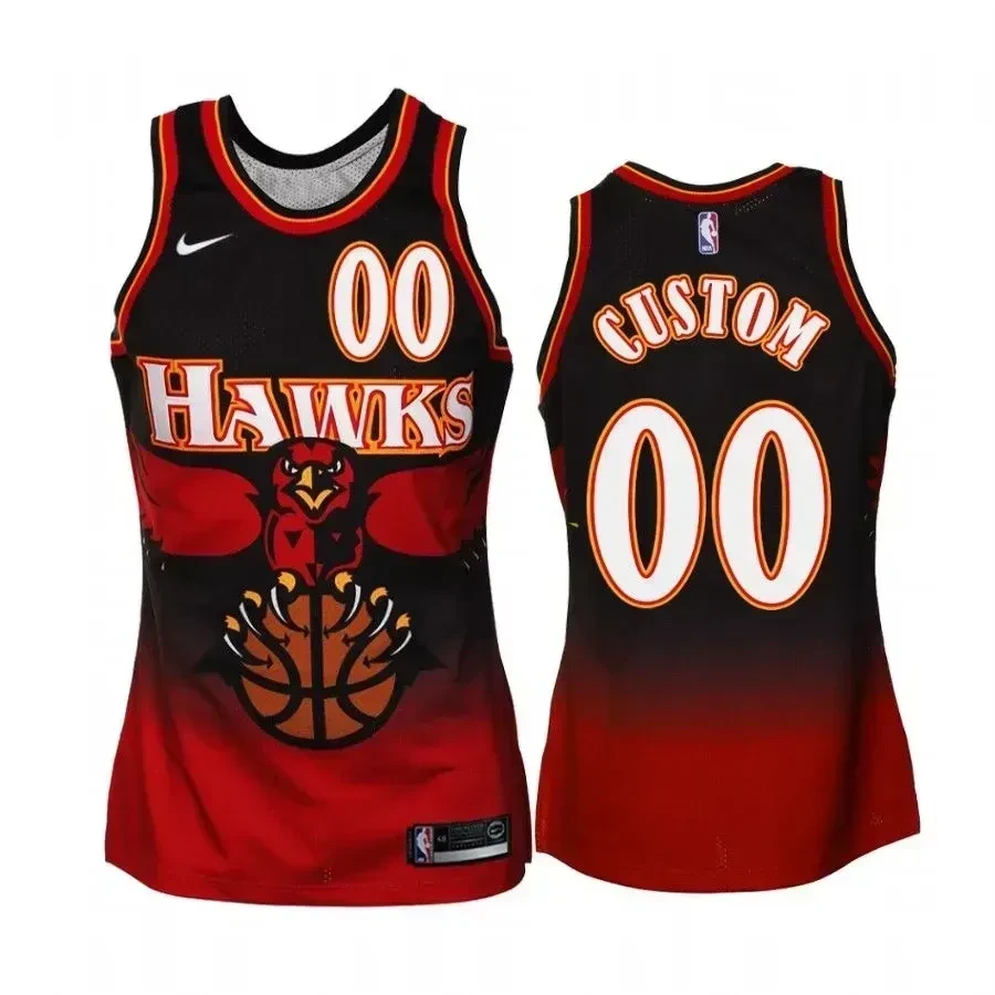 Atlanta Hawks 00 Custom 1995-1999 Hardwood Classics NBA Jersey Men's