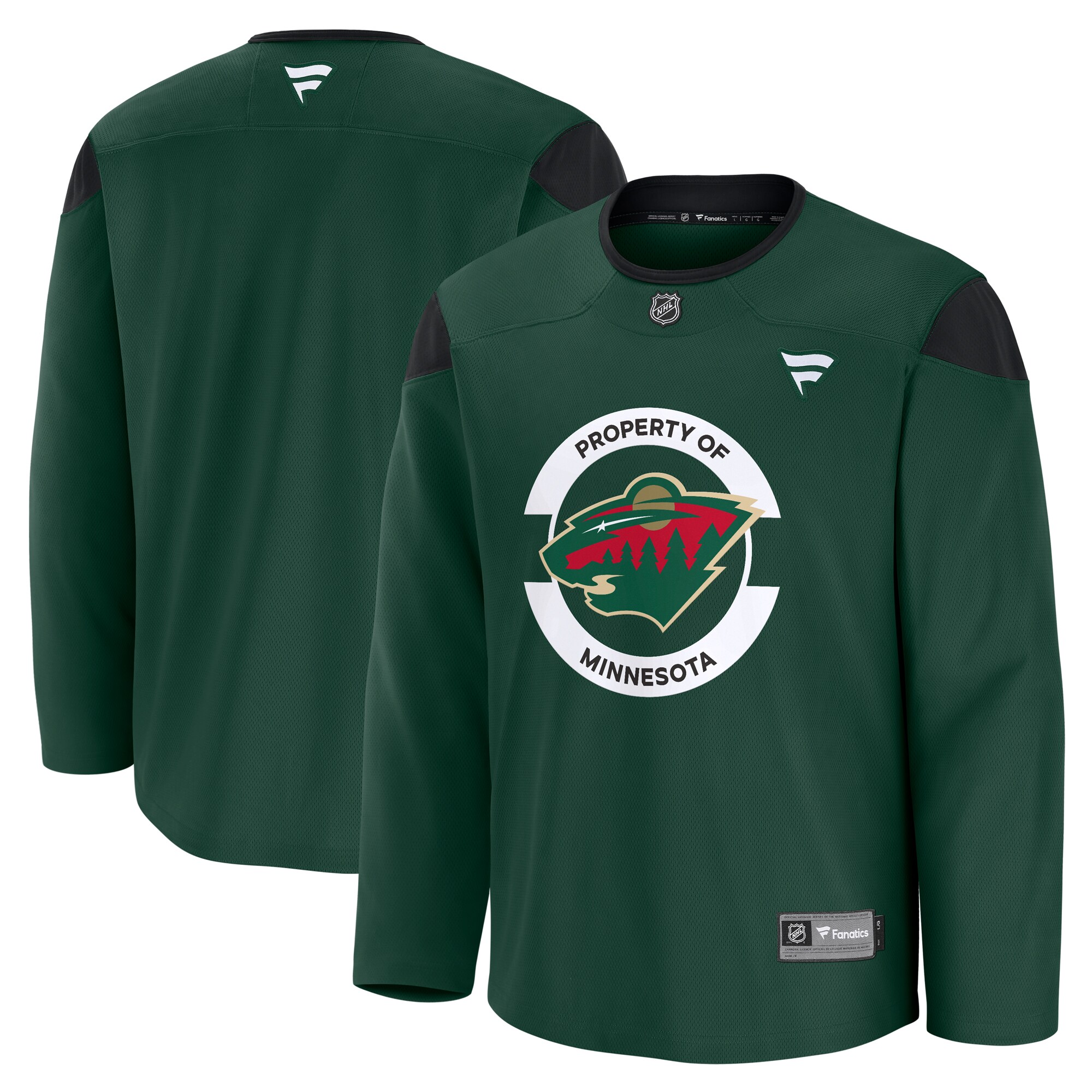 Minnesota Wild Green Team Practice NHL Jersey Men's