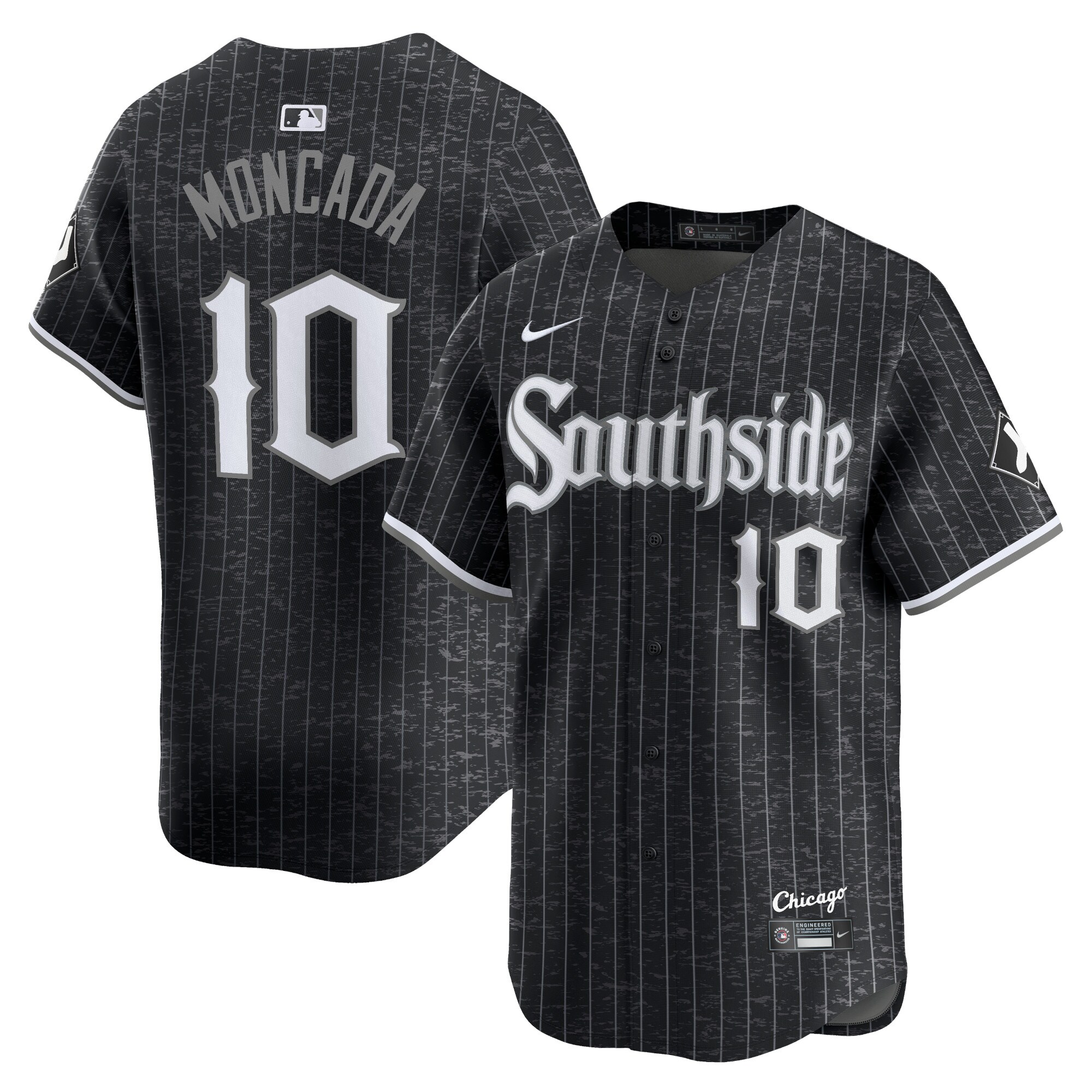 Chicago White Sox Yo?n Moncada Black City Connect Player MLB Jersey Men's