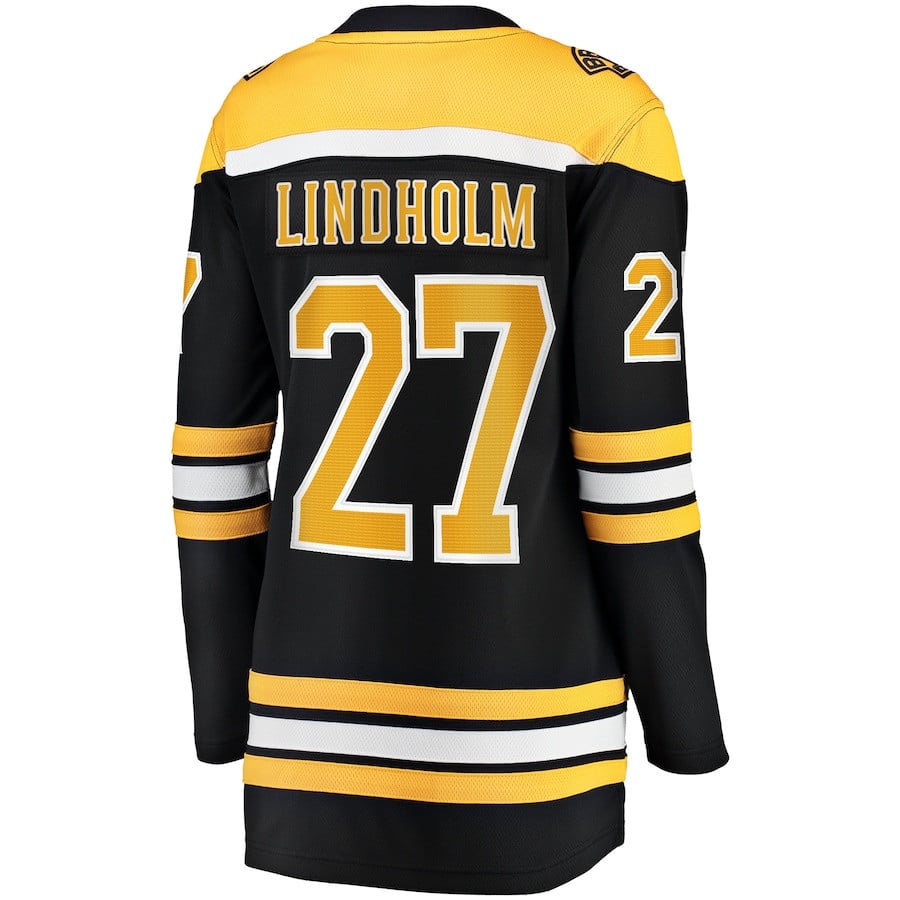 Hampus Lindholm 27 Boston Bruins Home Breakaway Women, Black NHL Jersey Women's