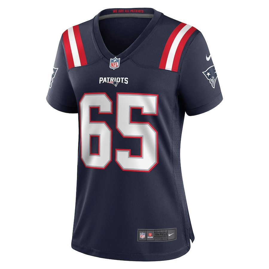 James Ferentz 65 New England Patriots Game Navy NFL Jersey Women's