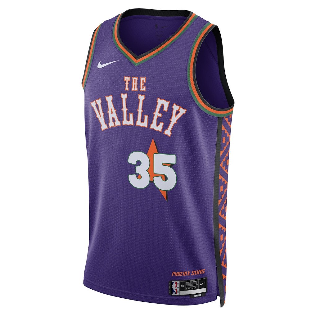 Kevin Durant 35 Phoenix Suns Unisex 2024/25 Swingman Player City Edition Purple NBA Jersey Unisex