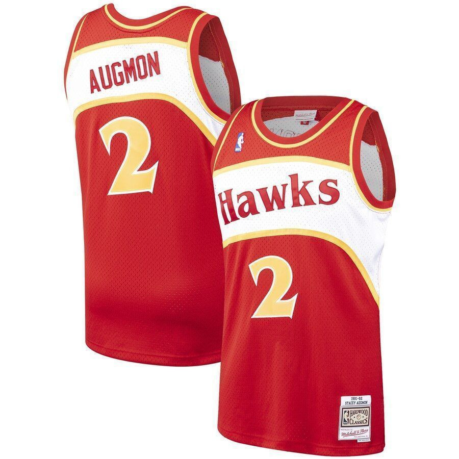 Stacey Augmon Atlanta Hawks Mitchell Ness Hardwood Classics 1991-92 Swingman Red NBA Jersey Men's