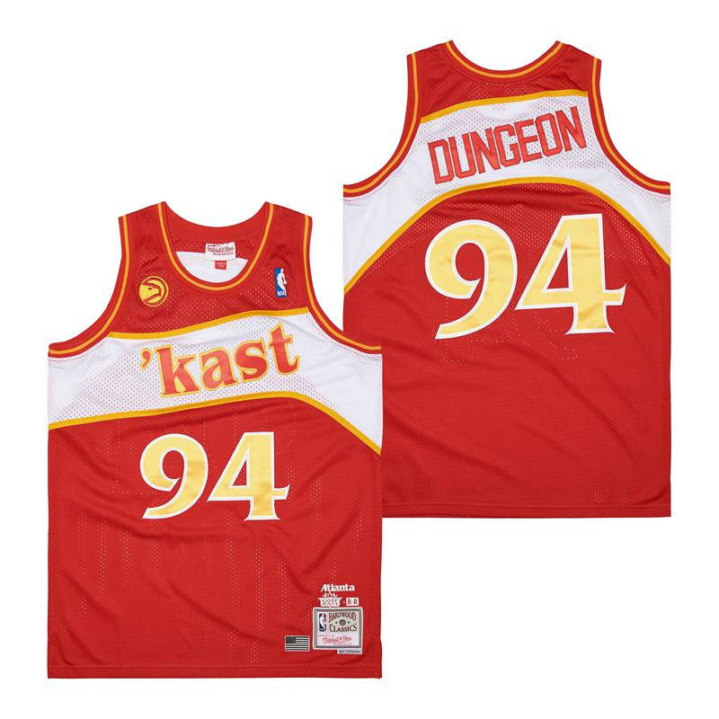 Dungeon 94 Atlanta Hawks Throwback Swingman Red NBA Jersey Men's