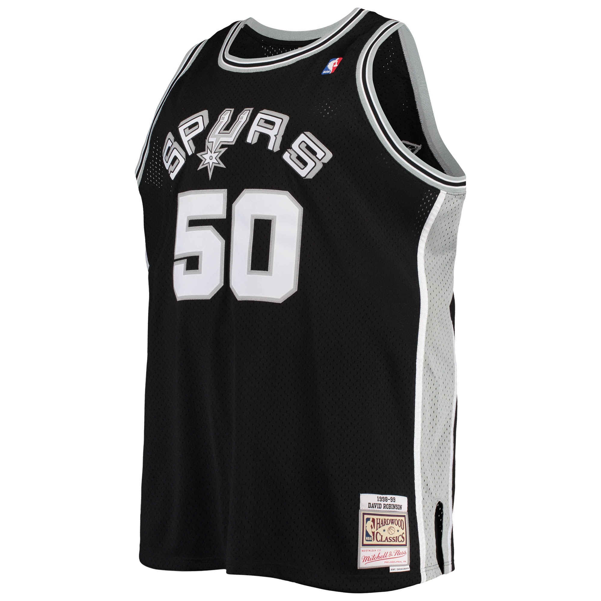 Mitchell Ness David Robinson Black San Antonio Spurs 1998/99 Big Tall Hardwood Classics Swingman NBA Jersey Men's
