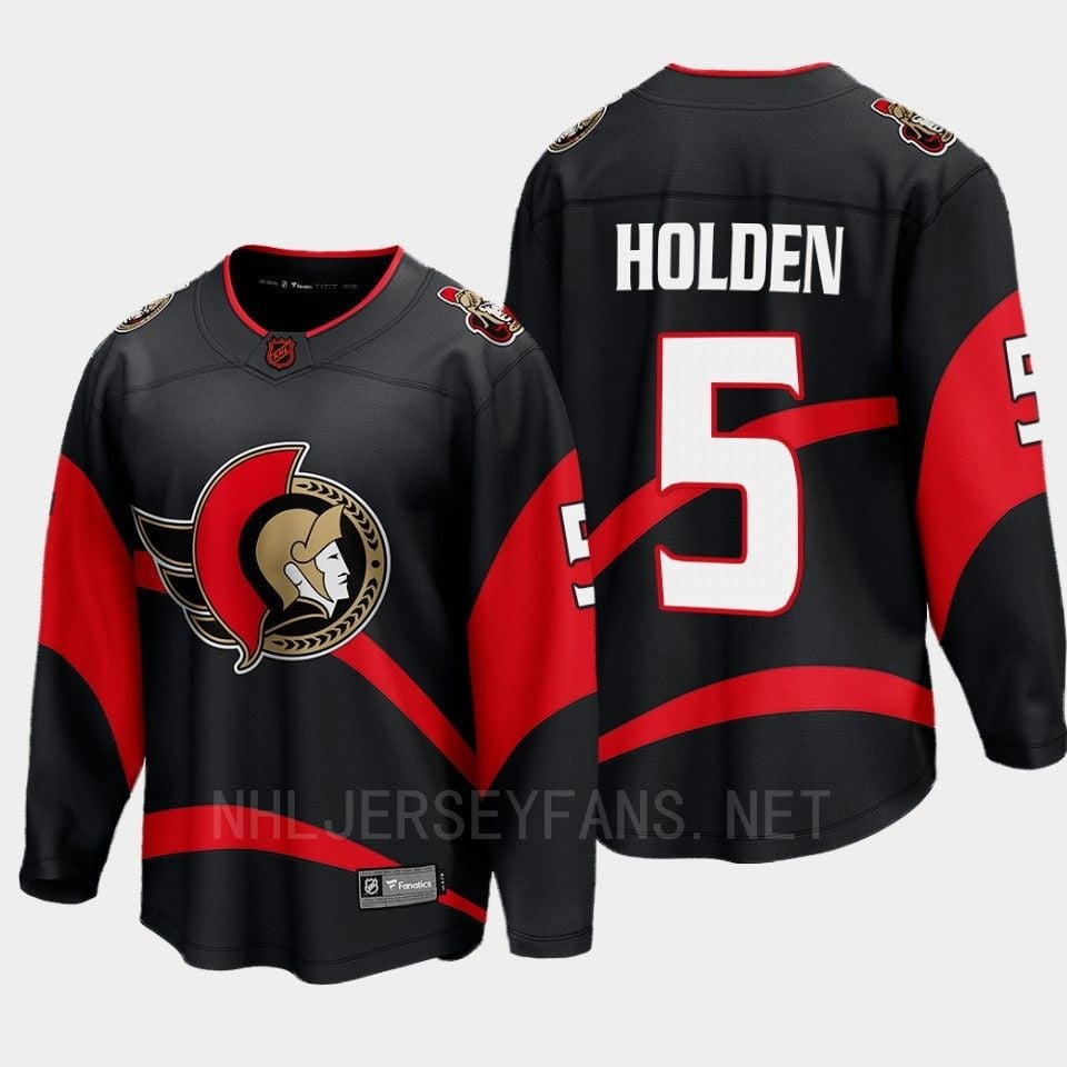 Ottawa Senators 2022 Nick Holden 5 Special Edition 2.0 Black Breakaway Player NHL Jersey Men's