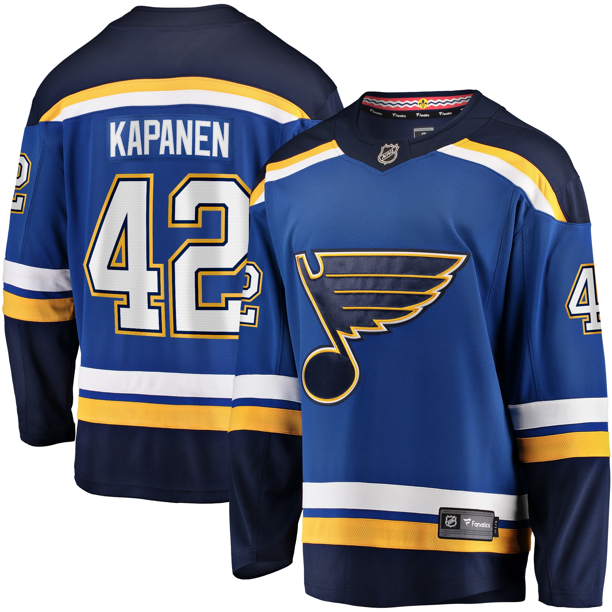 St. Louis Blues Kasperi Kapanen Blue Home Breakaway NHL Jersey Men's
