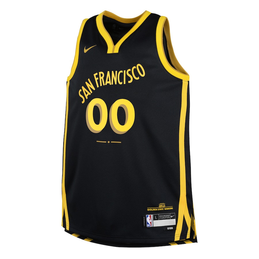 Golden State Warriors 2023/24 City Edition Swingman Custom Black NBA Jersey Youth