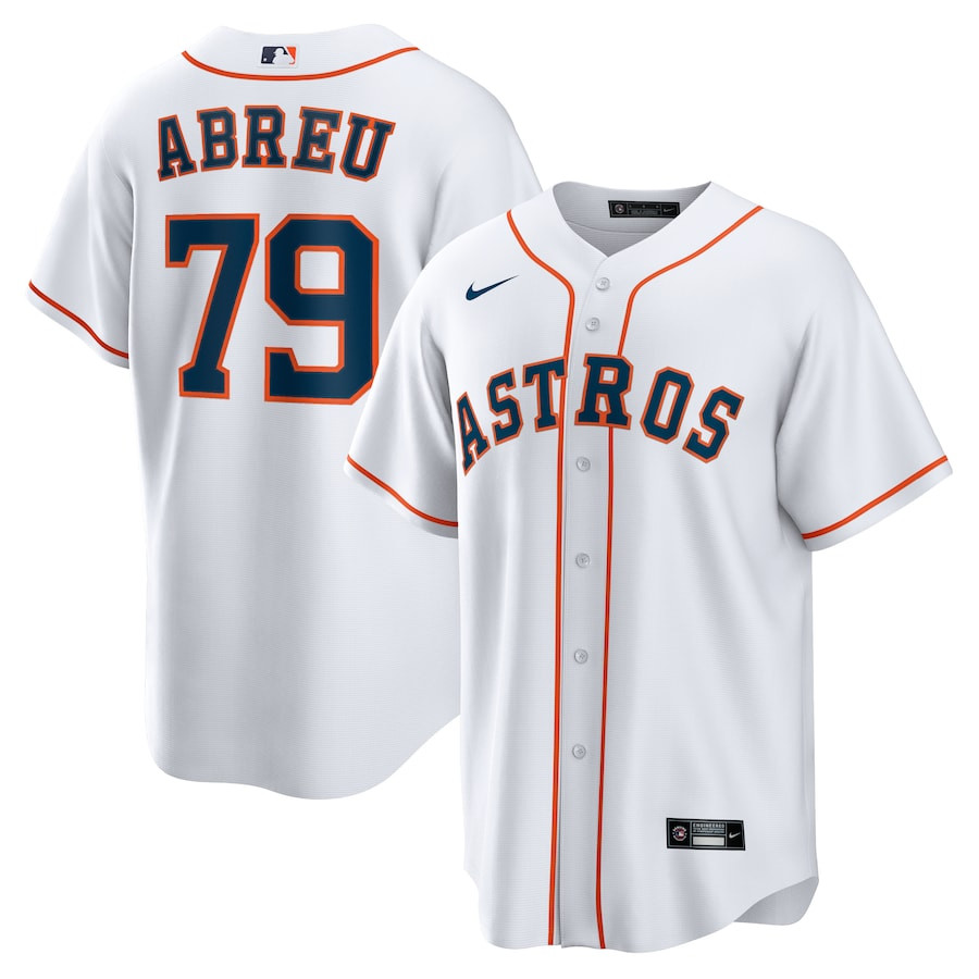 Jose Abreu 79 Houston Astros Home White MLB Jersey Men's