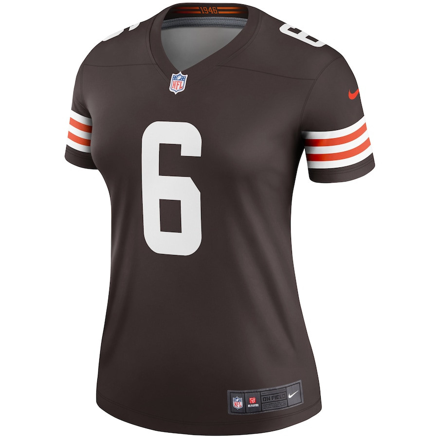 Baker Mayfield 6 Cleveland Browns Legend Brown NFL Jersey Women's