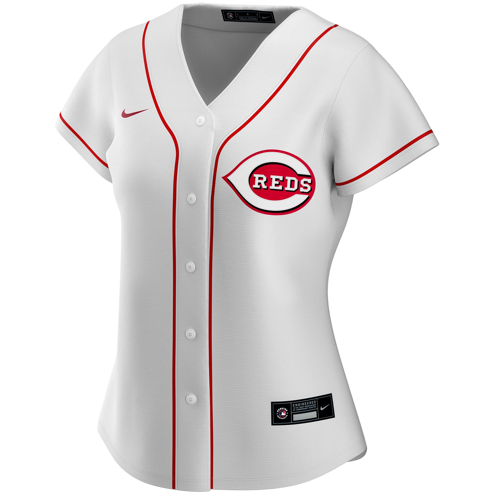 Cincinnati Reds White Home Custom MLB Jersey Women's