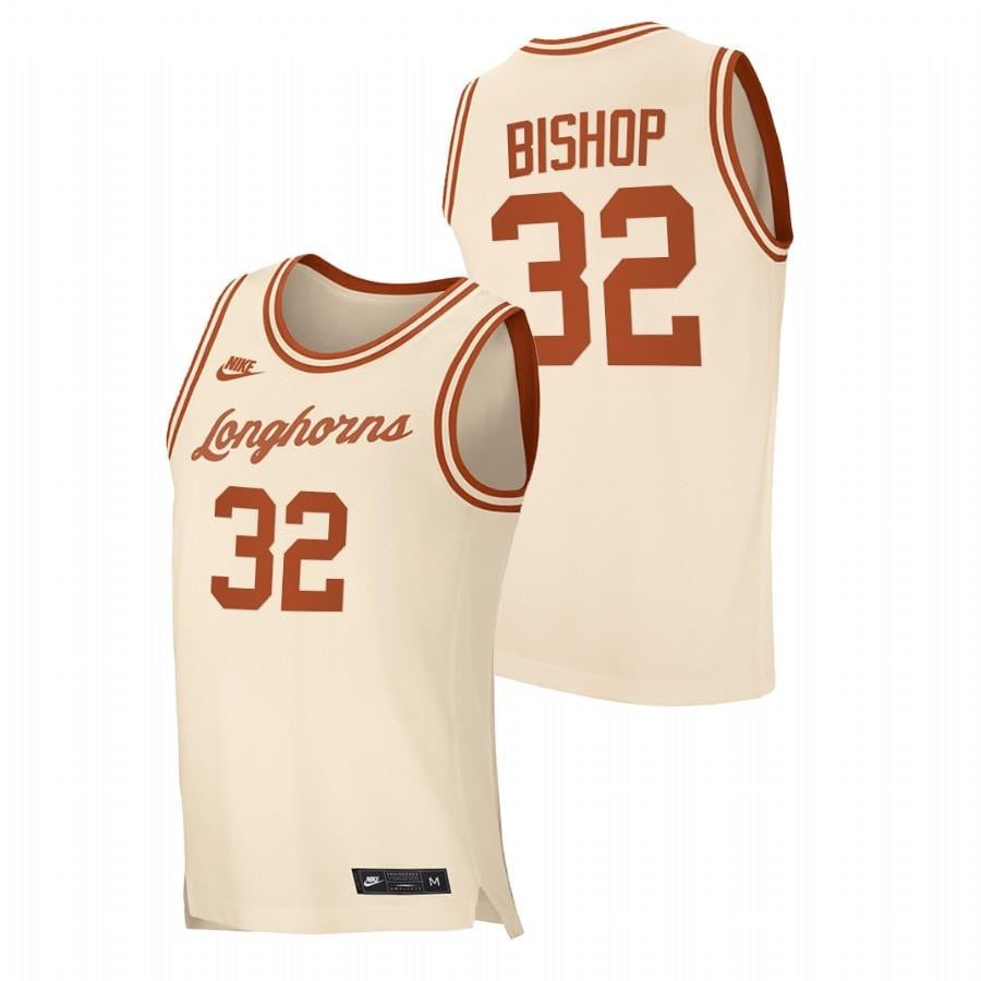 Texas Longhorns Christian Bishop 3 White Retro 2023 Top Transfers NCAA Jersey Men's