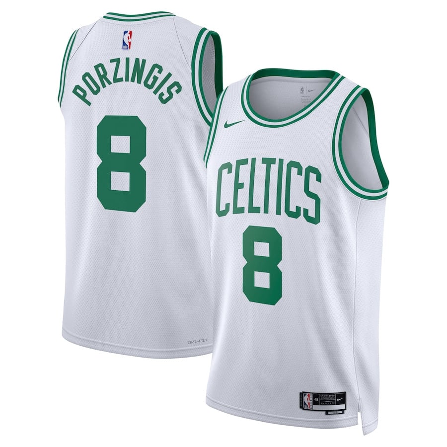 Kristaps Porzingis 8 Boston Celtics Unisex Swingman Association Editio White NBA Jersey Unisex