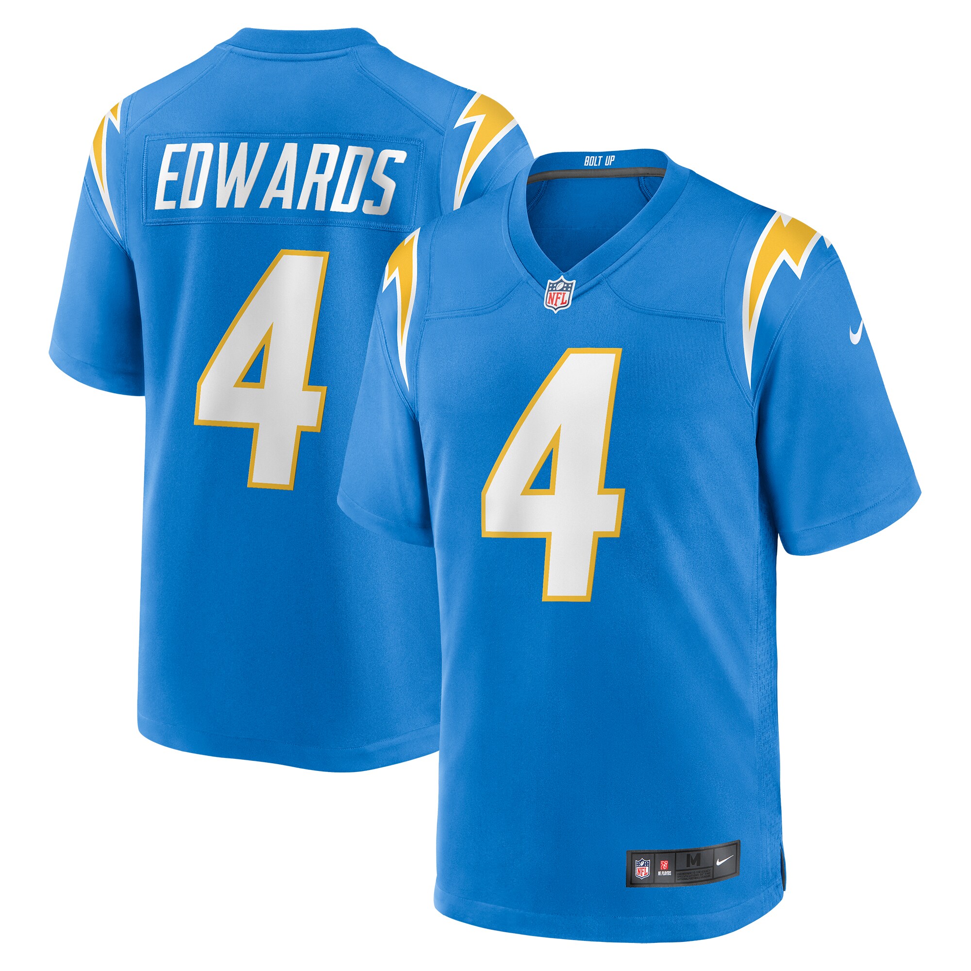 Los Angeles Chargers Gus Edwards Powder Blue Game NFL Jersey Men's