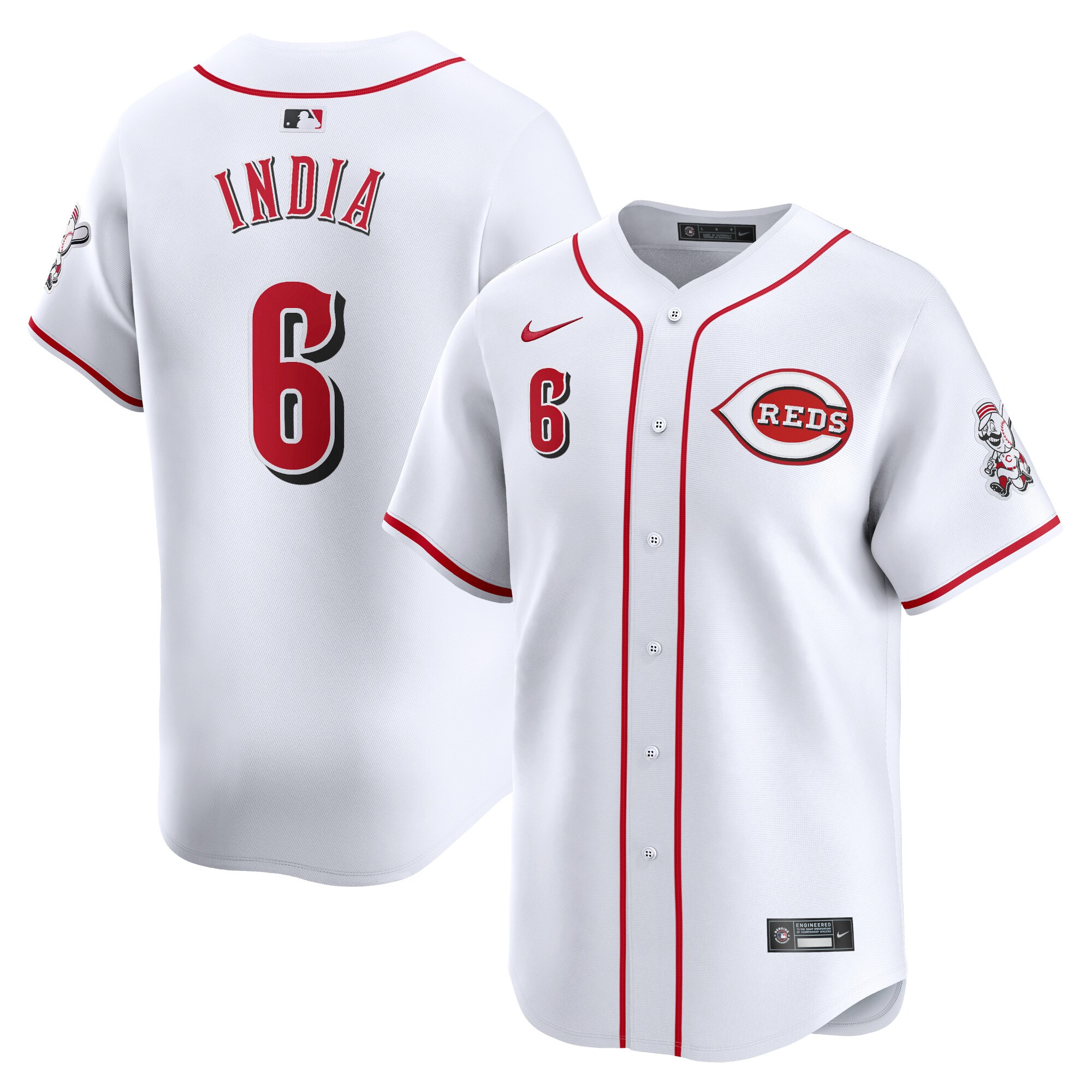 Cincinnati Reds Jonathan India White Home Limited Player MLB Jersey Men's