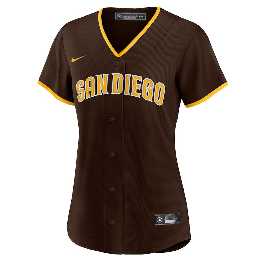 San Diego Padres Road Brown MLB Jersey Women's
