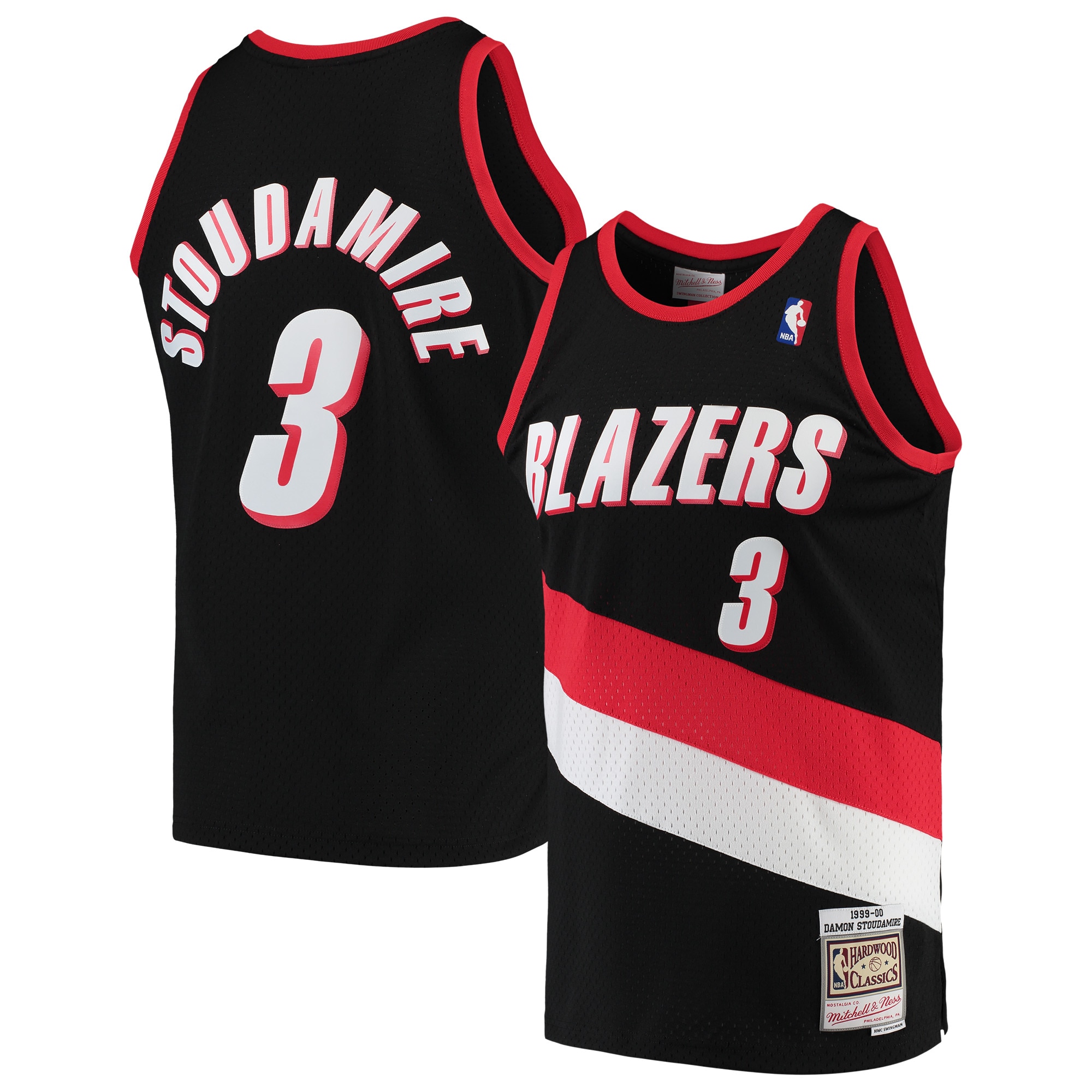 Damon Stoudamire Portland Trail Blazers Mitchell Ness Hardwood Classics Swingman Black NBA Jersey Men's