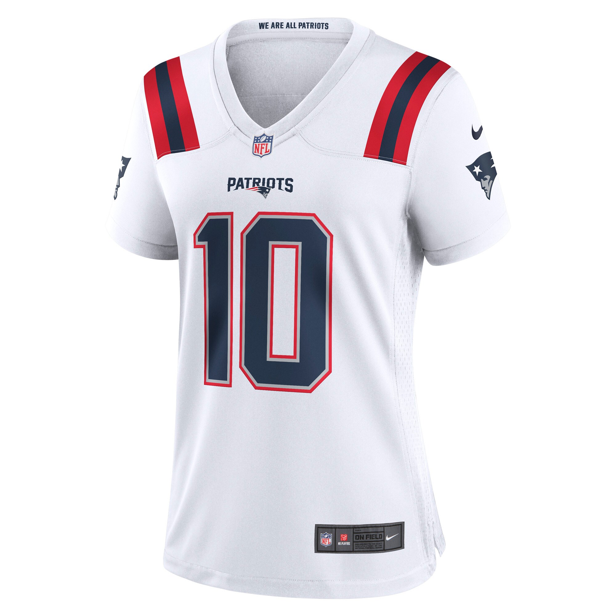 New England Patriots Mac Jones White Player NFL Jersey Women's