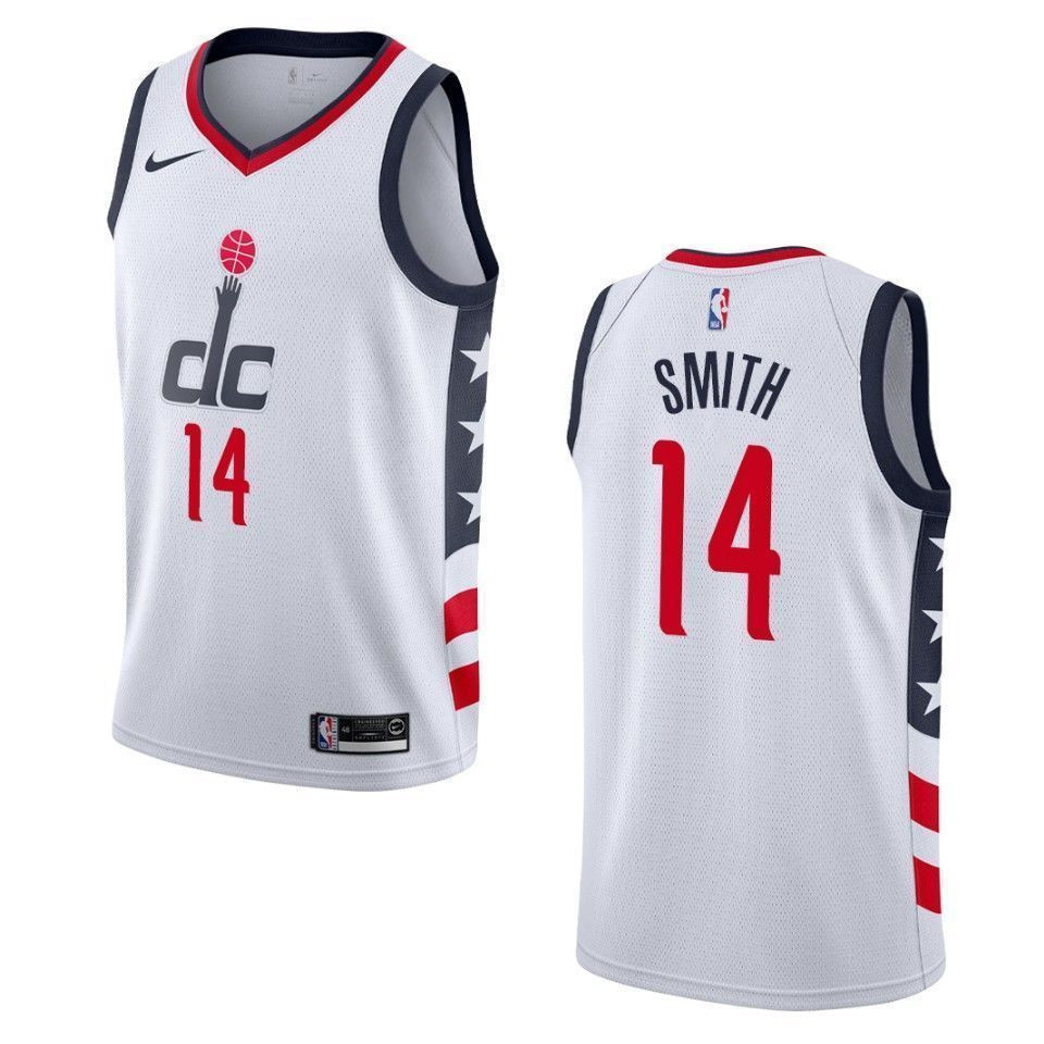 Washington Wizards 14 Ish Smith City Swingman White NBA Jersey Men's