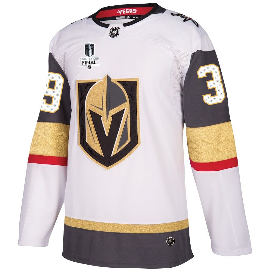Laurent Brossoit 39 Vegas Golden Knights Stanley Cup 2023 Final Patch Away Breakaway White NHL Jersey Men's