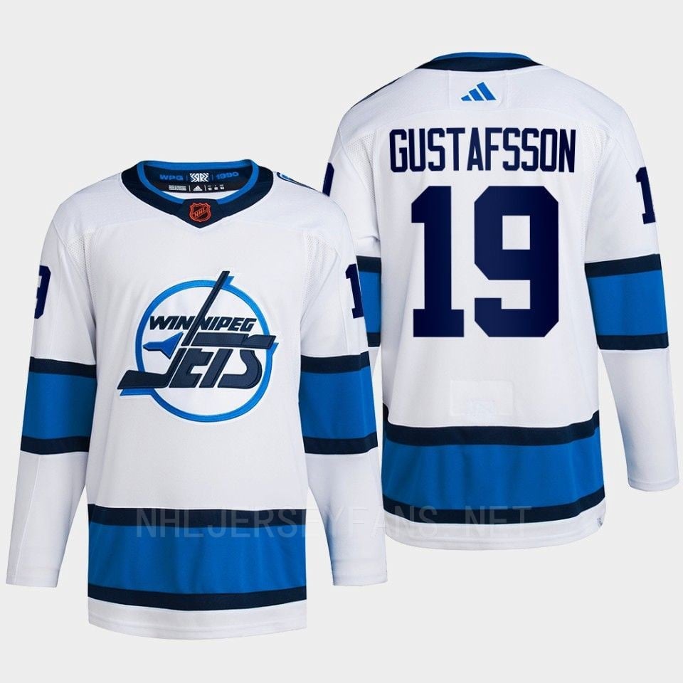 David Gustafsson 19 Reverse Retro 2.0 2022 Winnipeg Jets White Primegreen NHL Jersey Men's