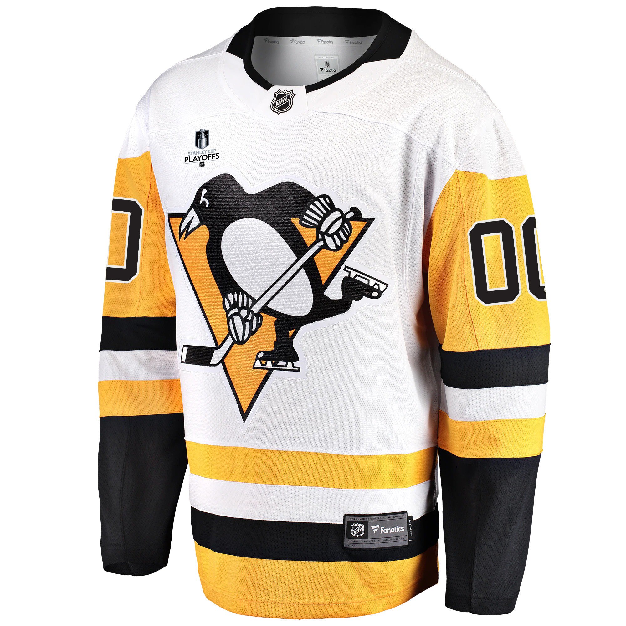 Pittsburgh Penguins Custom Away 2022 Stanley Cup Playoffs Breakaway White NHL Jersey Men's