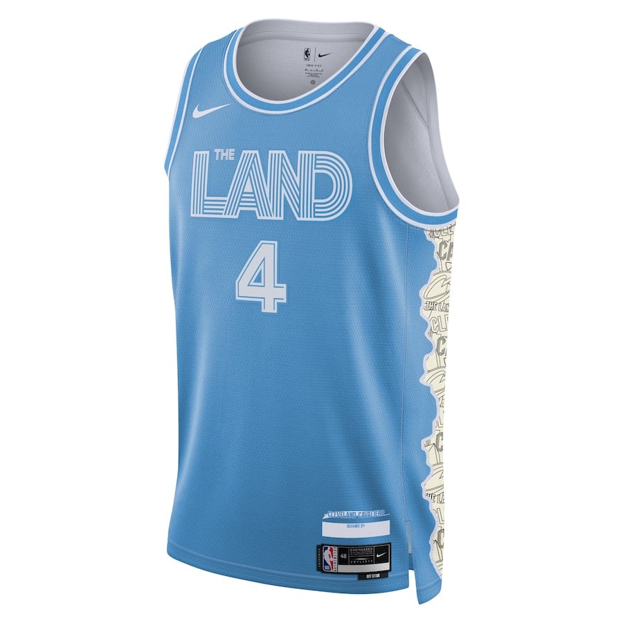Evan Mobley 4 Cleveland Cavaliers Unisex 2024/25 Swingman Player City Edition Light Blue NBA Jersey Unisex