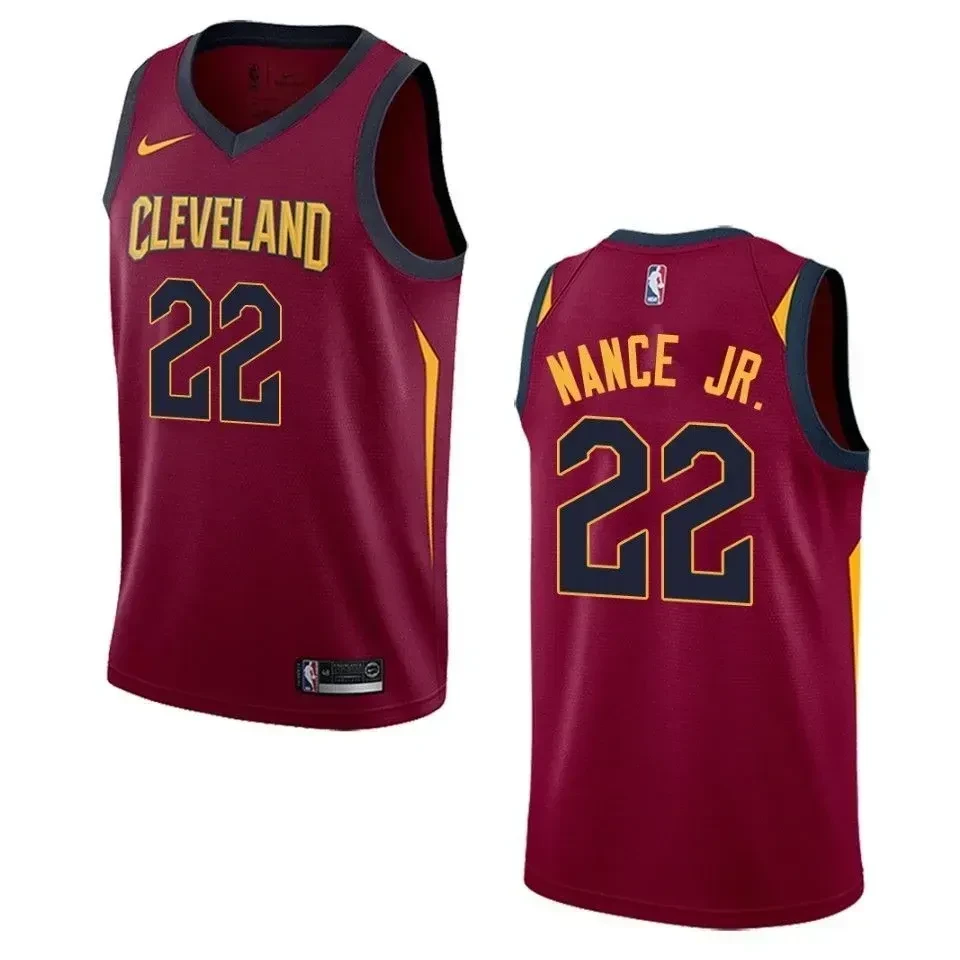 Cleveland Cavaliers 22 Larry Nance Jr. Icon Swingman Maroon NBA Jersey Men's