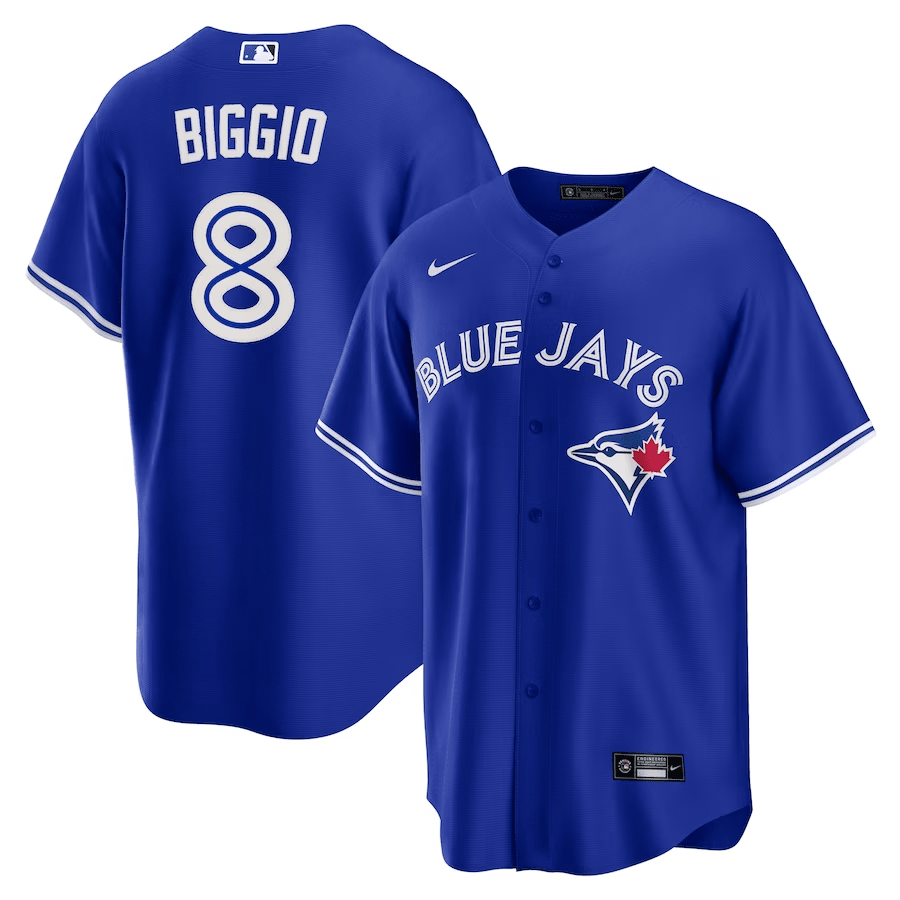 Cavan Biggio 8 Toronto Blue Jays Alternate Royal MLB Jersey Men's