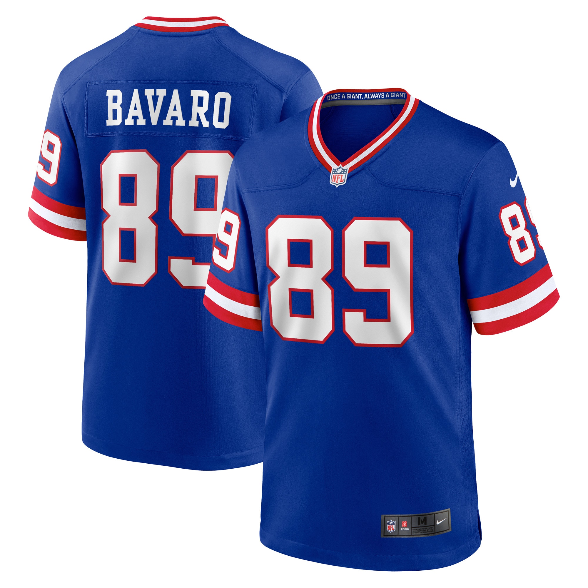 New York Giants Mark Bavaro Royal Classic Retired Player Game NFL Jersey Men's