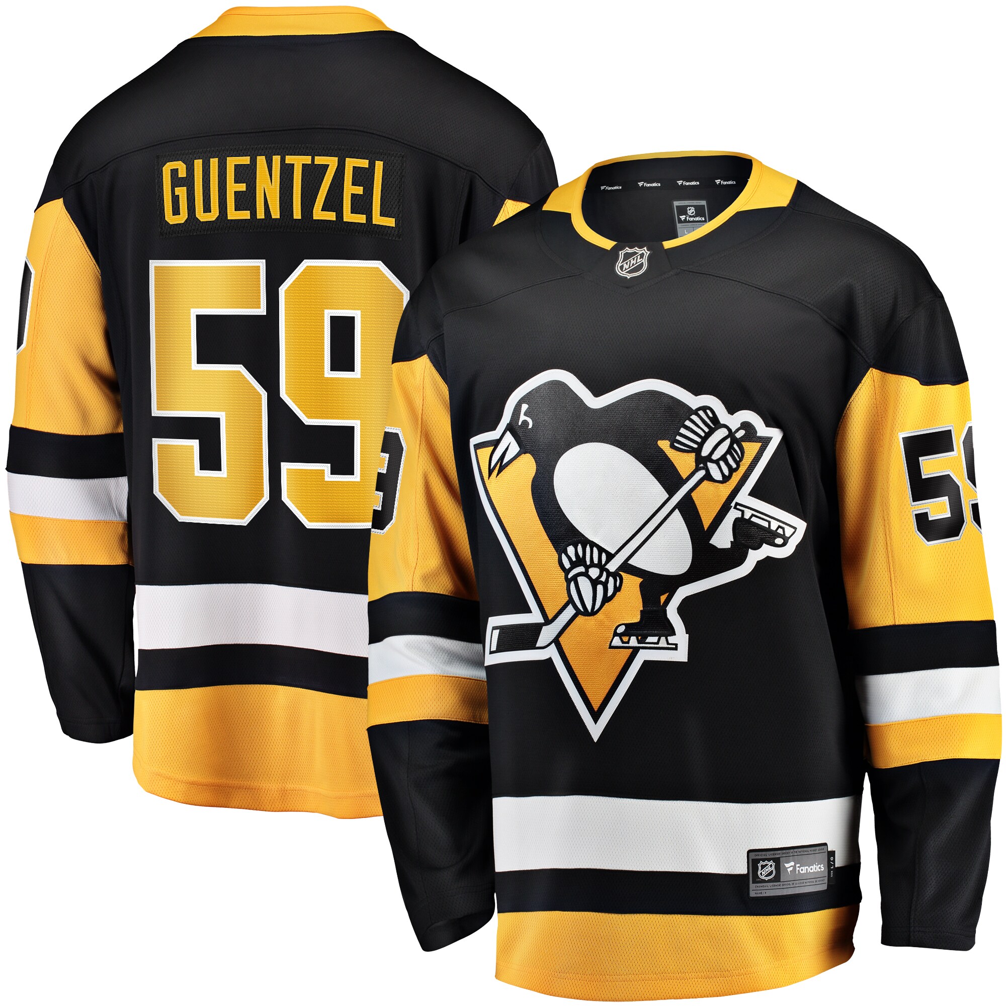 Pittsburgh Penguins Jake Guentzel Black Home Breakaway NHL Jersey Men's