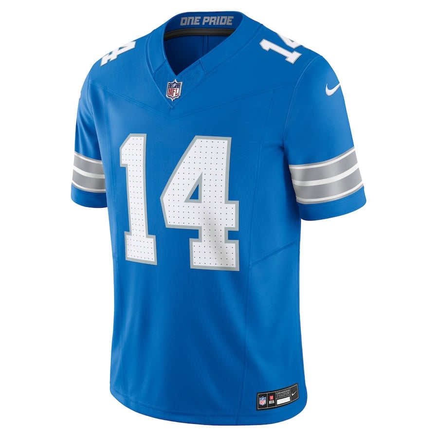 Amon-Ra St. Brown 14 Detroit Lions Vapor F.U.S.E. Limited Blue NFL Jersey Men's