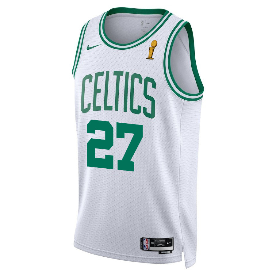 Jordan Walsh 27 Boston Celtics 2024 FINALS CHAMPIONS Swingman Association Editio White NBA Jersey Men's