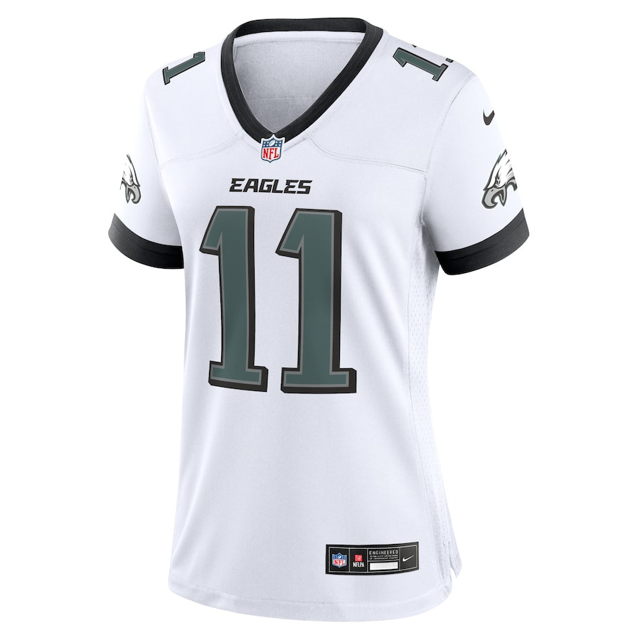 A.J. Brown 11 Philadelphia Eagles Game White NFL Jersey Women's