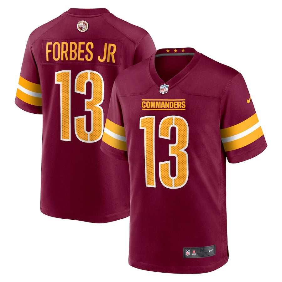 Emmanuel Forbes Jr. 13 Washington Commanders Game Burgundy NFL Jersey Men's