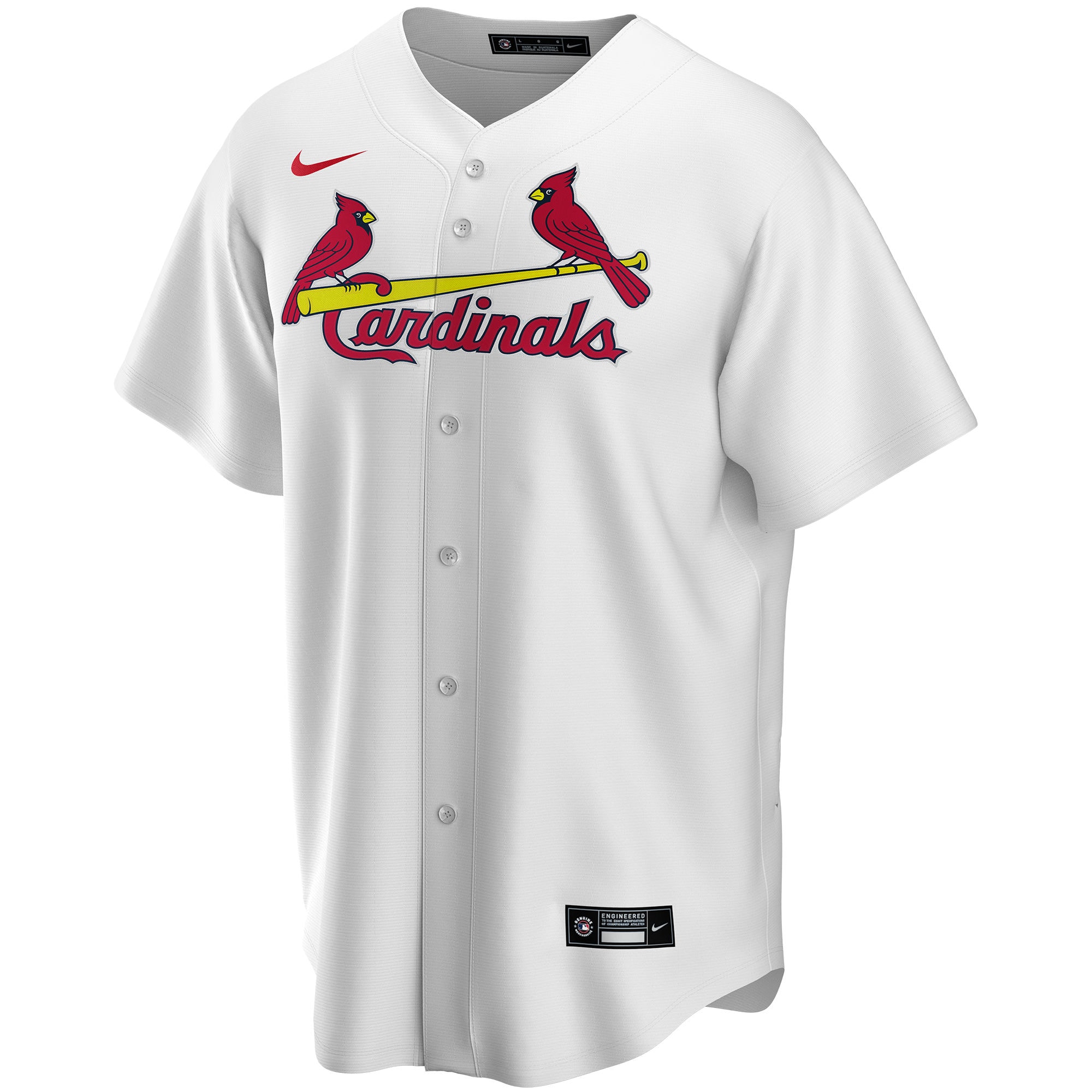 St. Louis Cardinals White Home Custom MLB Jersey Men's