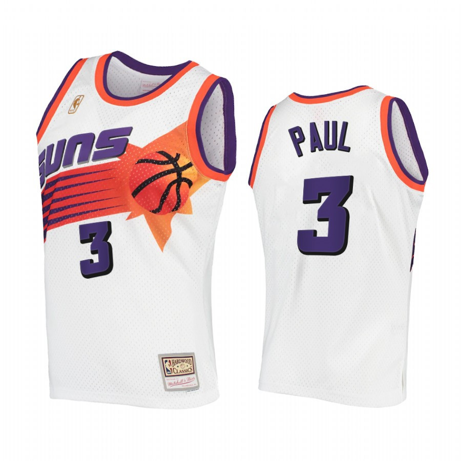 Chris Paul 3 Phoenix Suns Hardwood Classics White NBA Jersey Men's