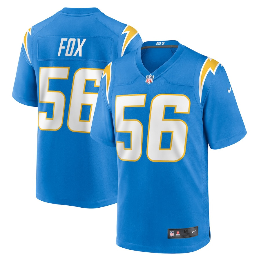 Morgan Fox 56 Los Angeles Chargers Team Game Powder Blue NFL Jersey Men's