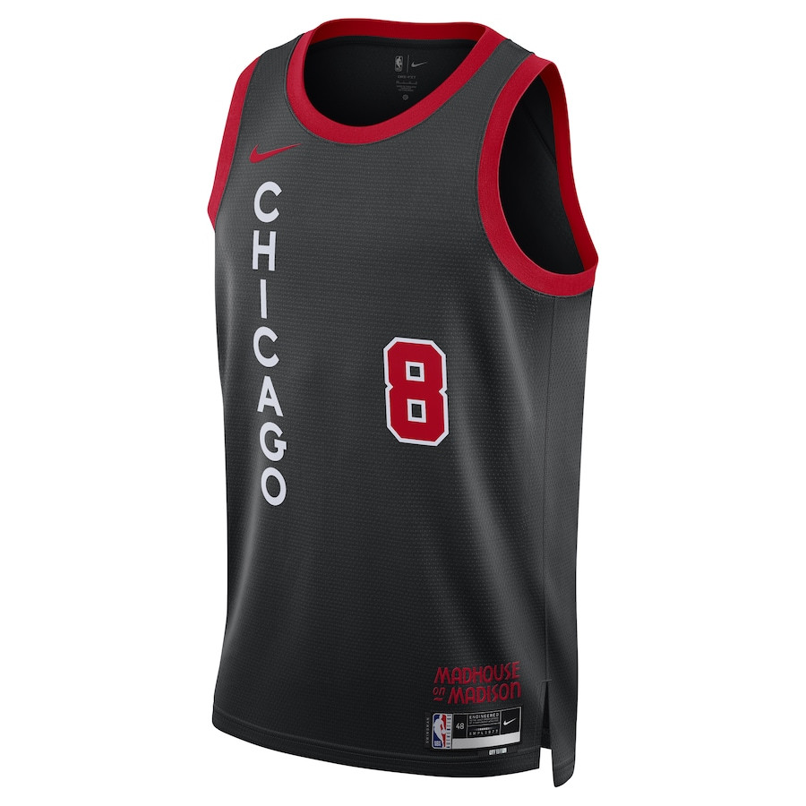 Zach LaVine 8 Chicago Bulls Golden State Warriors 2023/24 Swingman City Editio Unisex Black NBA Jersey Unisex