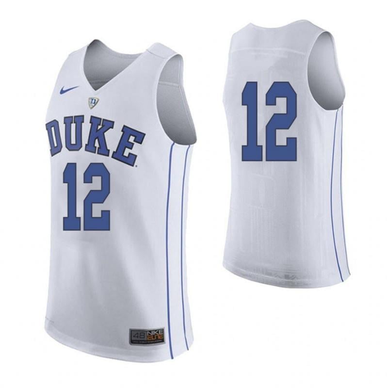 12 Alex Murphy Roa White Elite Duke Blue Devils NCAA Jersey Men's